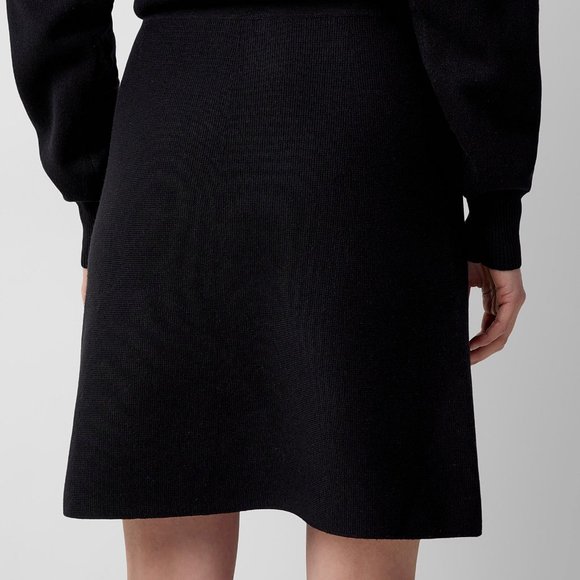 Tahari Black Knit Fuzzy Sweater Skirt - Picture 3 of 9